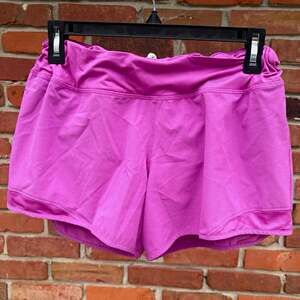rabbit Women's S Pink Athletic Running Shorts Drawstring Zip Pocket Lightweight